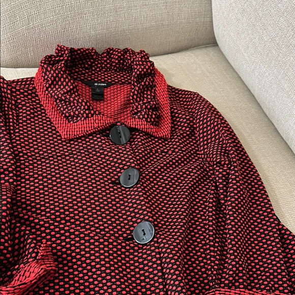 Ali Miles Red and Black jacket/ Cape with Polka Dot Pattern size Large - Picture 6 of 10